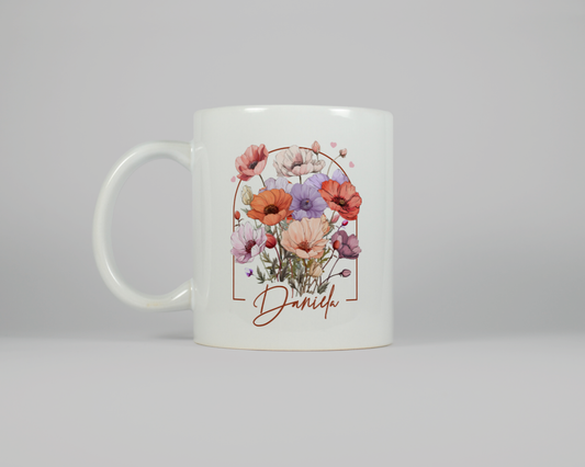 Taza personalizable FLORAL