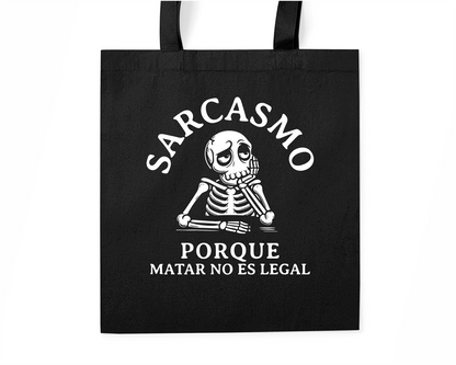 Tote Bag Negro Sarcasmo